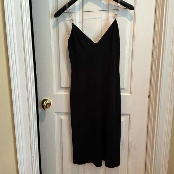Laundry NWT black dress with cool plastic squares as straps - Picture 1 of 11